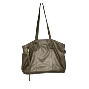 Hobo Shoulder Bag/Purse-Leather,Taupe, Spacious Interior, Boho